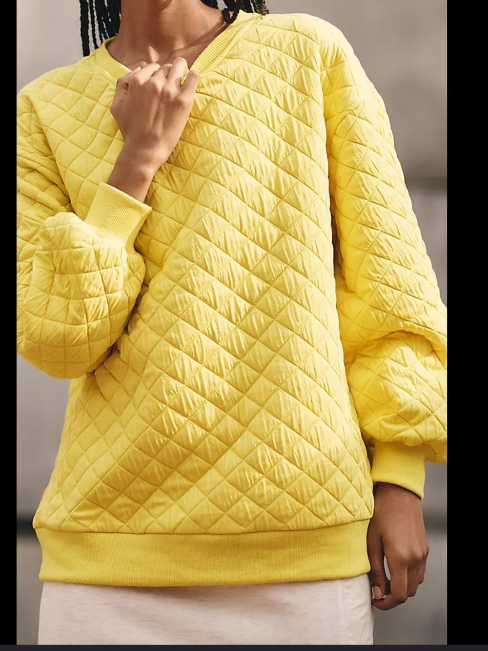 Sunday in Brooklyn Quilted Pullover Anthropologie Small